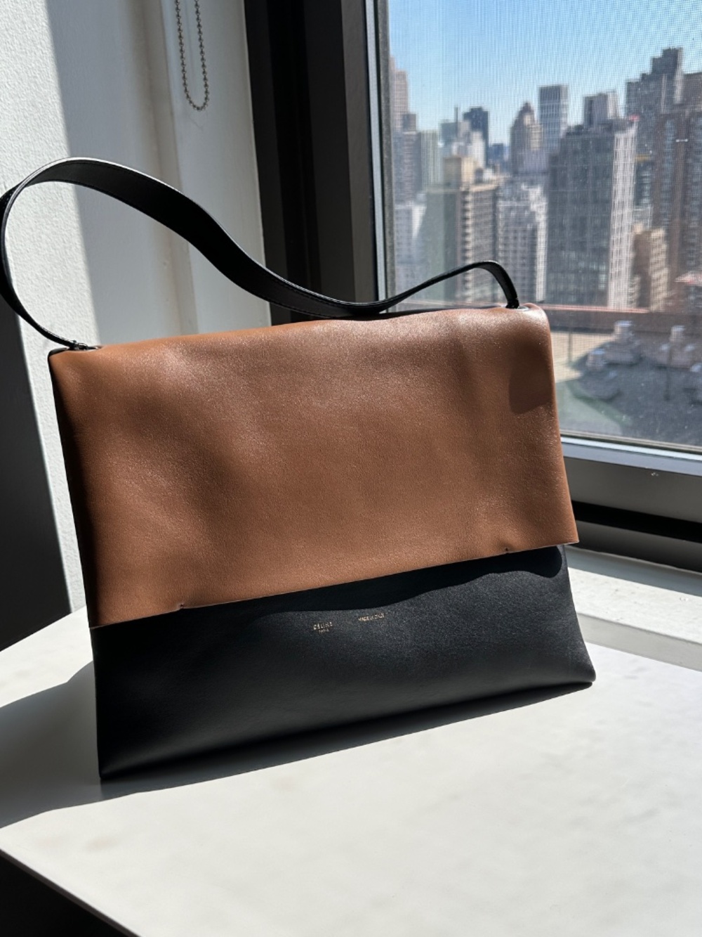 Céline All Soft leather tote 2013 Phoebe Philo brown black cream PRISTINE - Picture 2 of 15